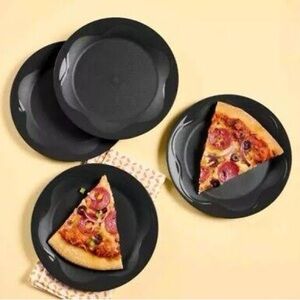 Tupperware Open House Black Dessert Plates (NWOT)